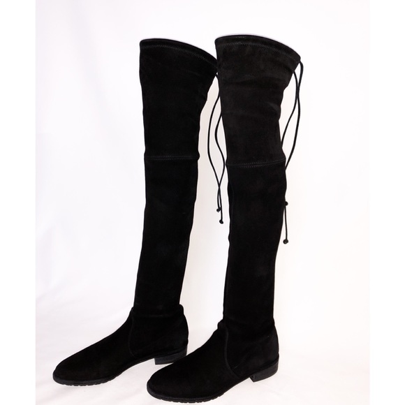 Stuart Weitzman The Lowland Boots (Black Suede) - Picture 1 of 6